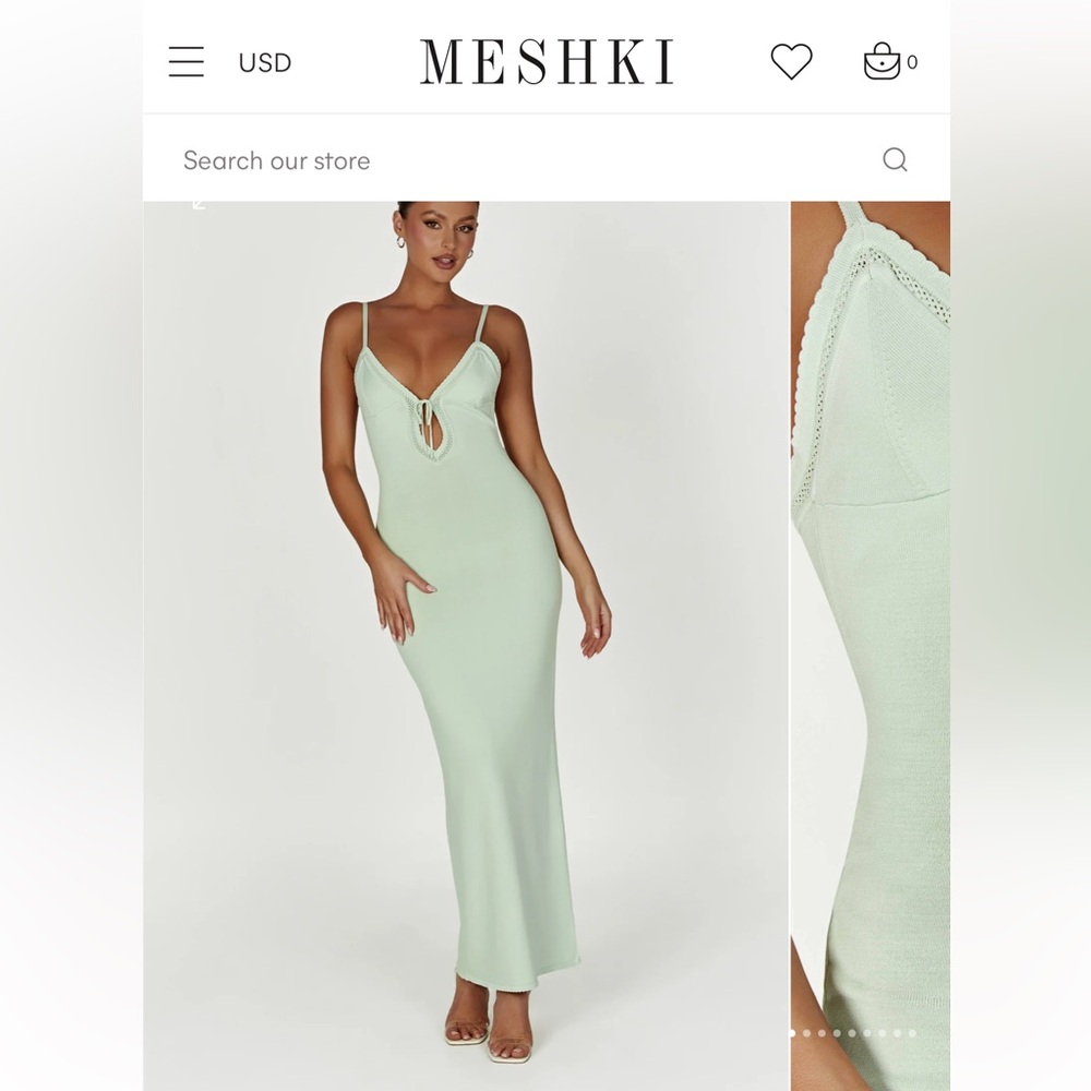 Meshki Mint Green Maxi Dress